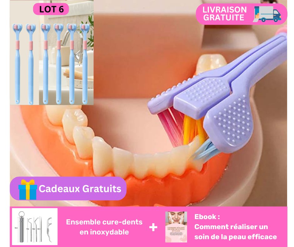 Triple Toothbrush™ Brosse à dents triple action - SourireRadieux